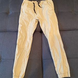 Cream chino joggers